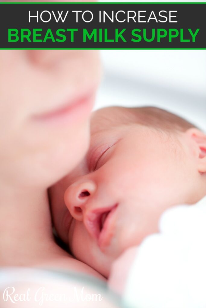 Baby sleeping on moms shoulder after breastfeeding