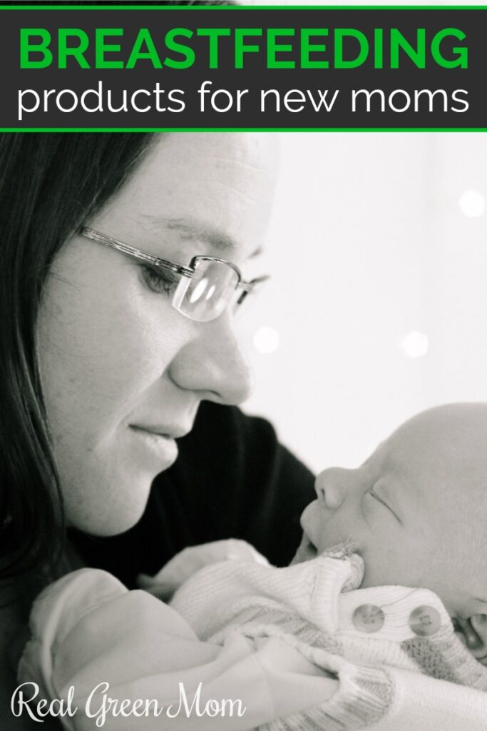 Woman with glasses admiring her new baby