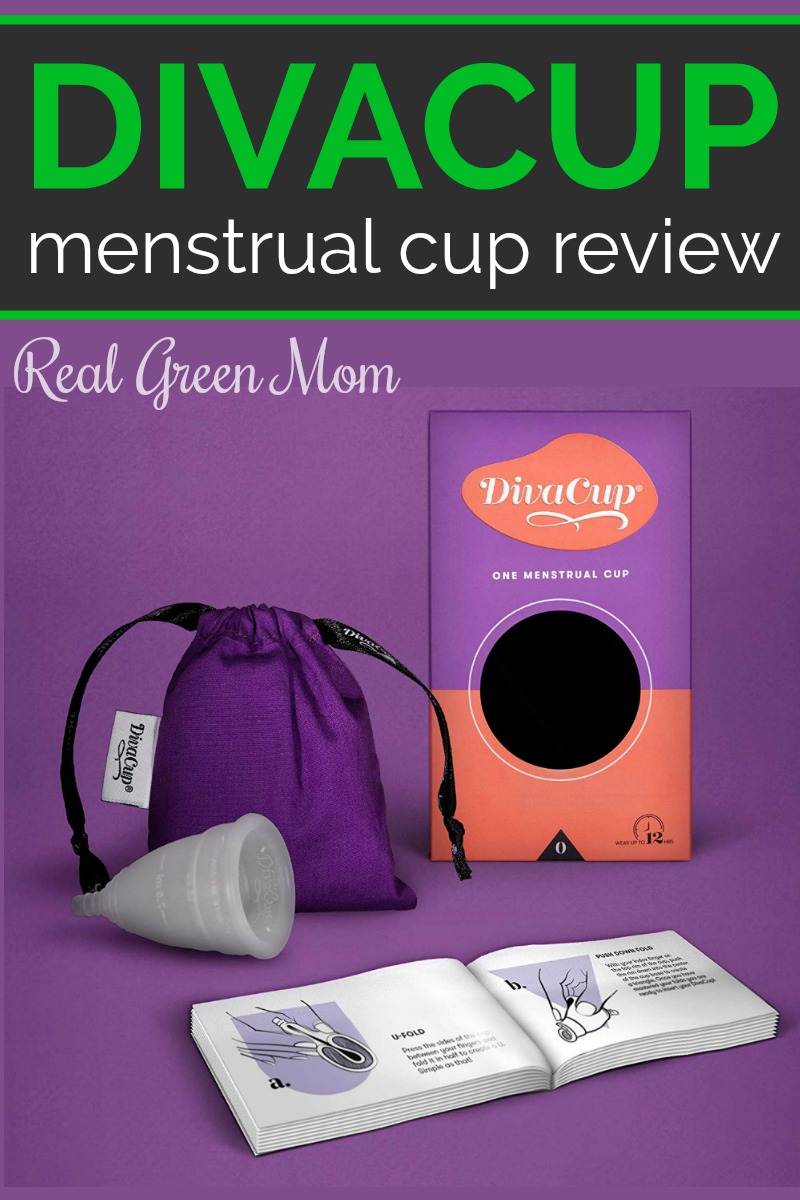 Diva Cup menstrual starter package with cup, box, carrying bag and instruction booklet