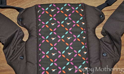 Adjustable headrest on the Beco Gemini baby carrier