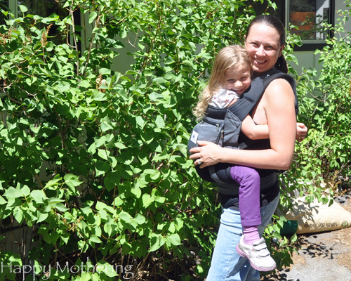 Chrystal wearing Zoe in the ErgoBaby Performance Baby Carrier