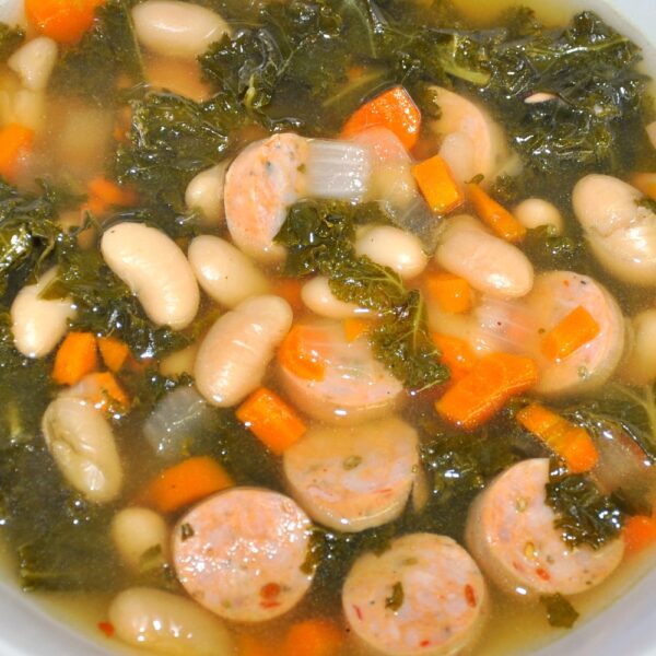 Slow Cooker Sausage, White Bean & Kale Soup Real Green Mom