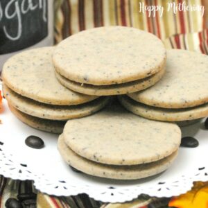 Four maple icing filled pumpkin spice latte cookies